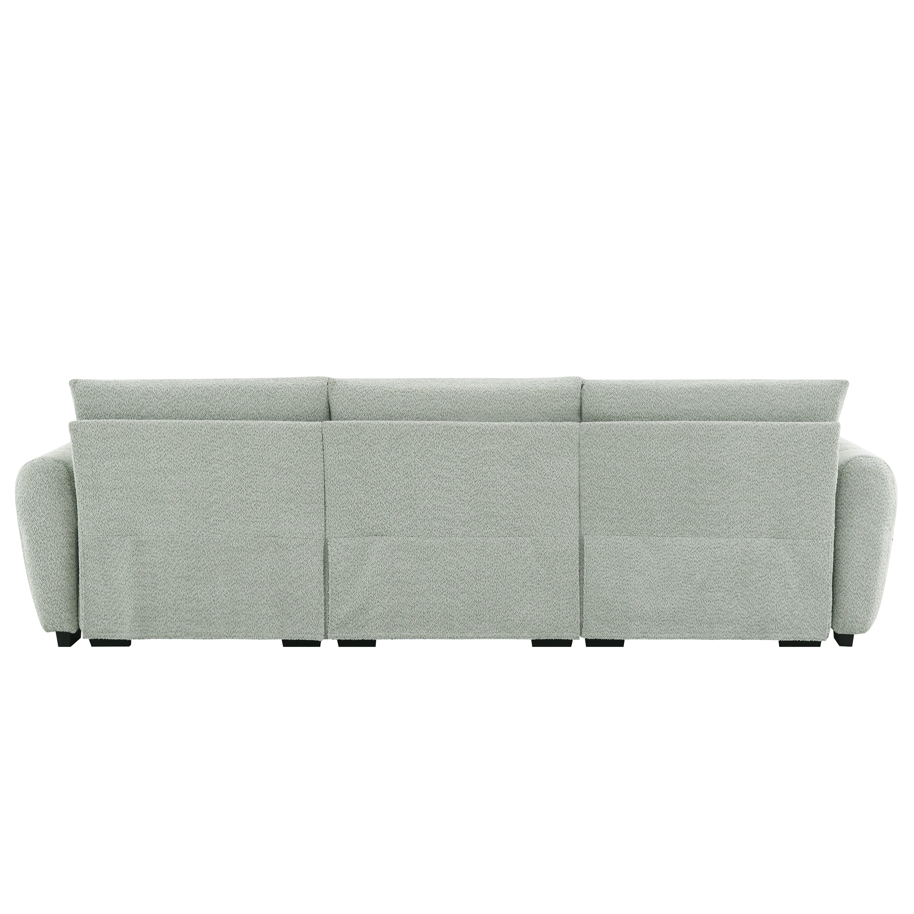110' Modular Sectional Sofa, L Shape with Extra-large Seat, Pull-line Design, Movable Ottoman, High Density Foam, Free Combination, Sturdy Metal&Wood Frame, Boucle Fabric, 3 Colors