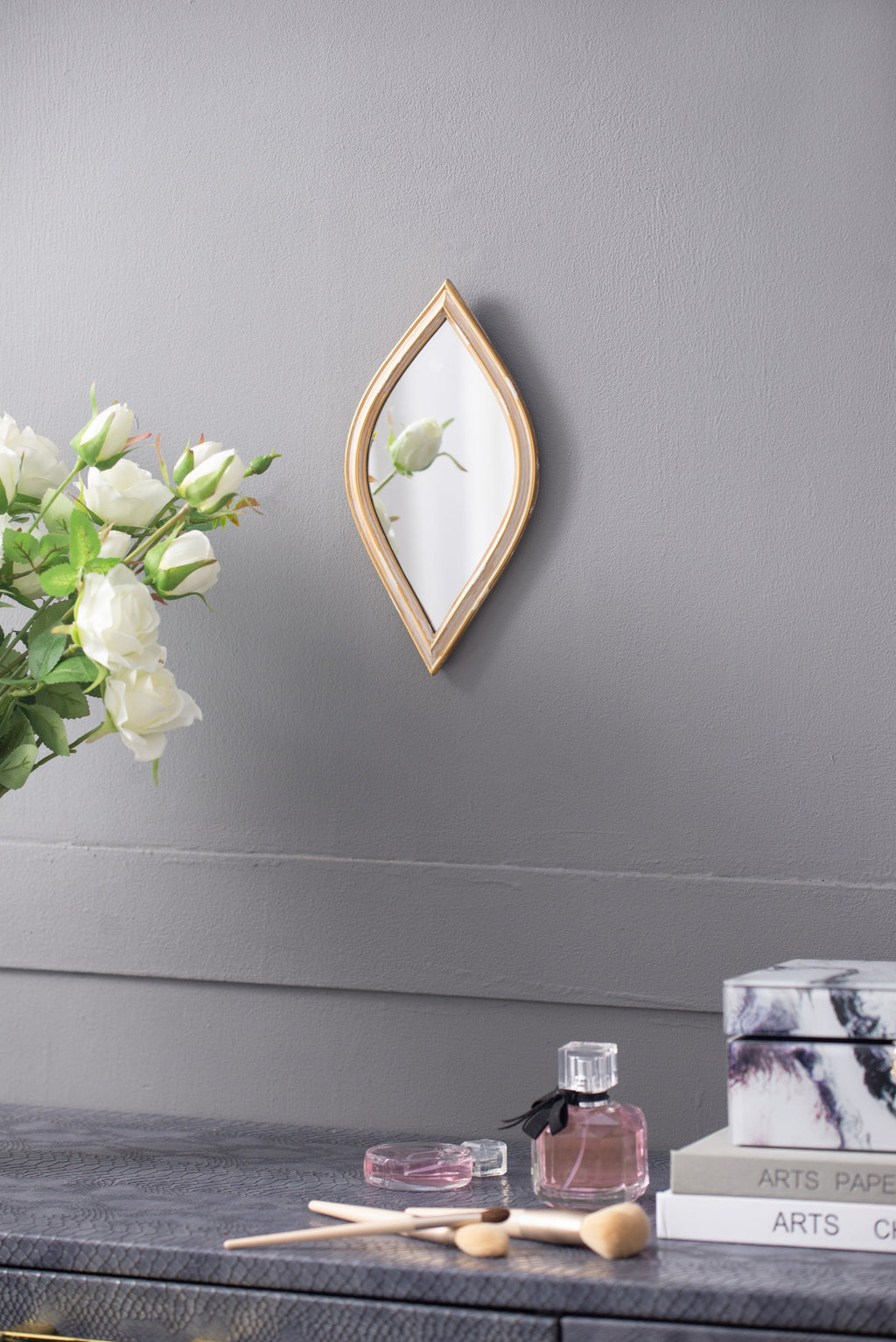 Small Decorative Mirror for Wall Decor, 4.5x9.5"
