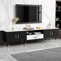71'' Modern TV Stand with 2 Cabinets&  Open Compartments, Entertainment Center for TVs up to 80'', Television Console for Living Room, Bedroom, Home Theatre