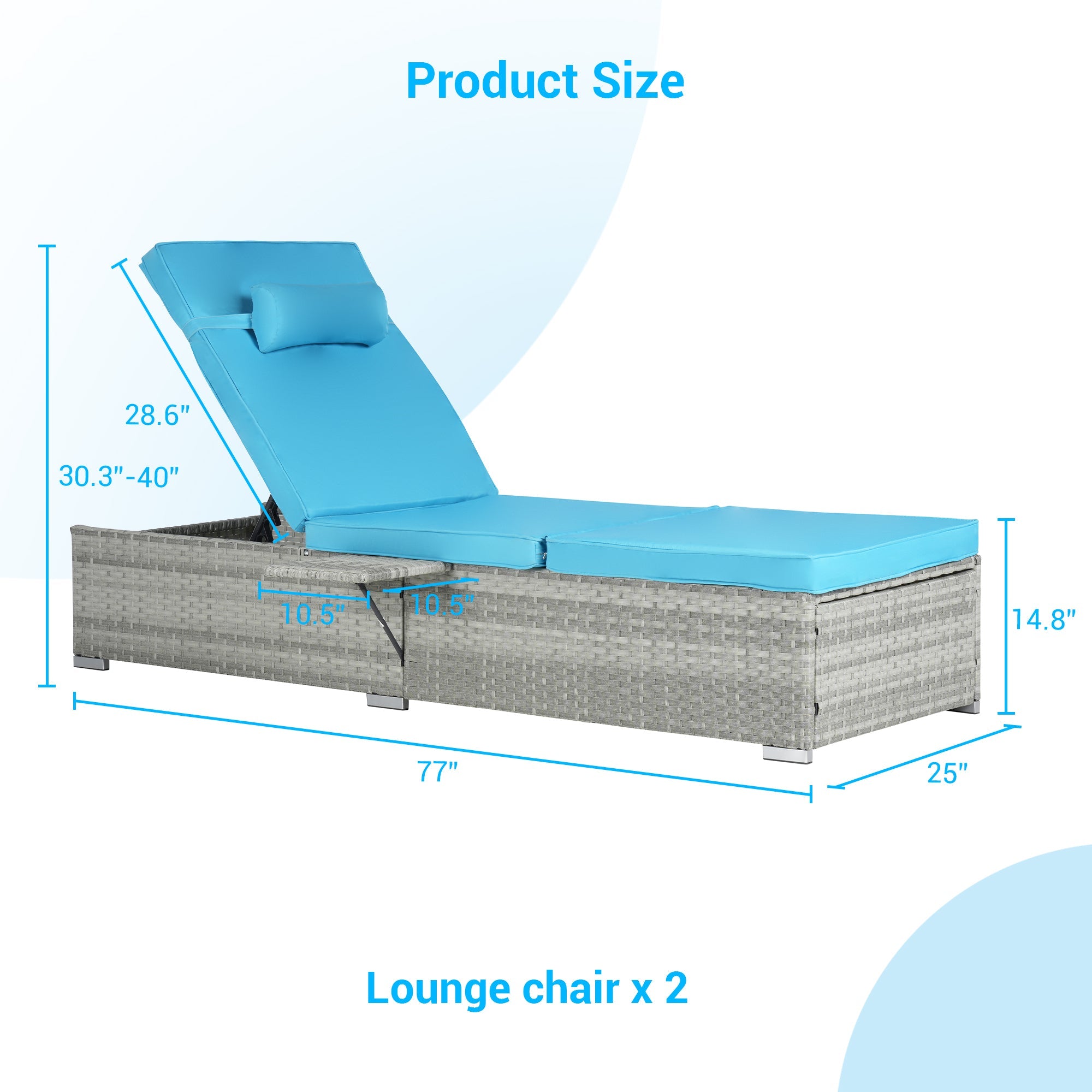 OUTDOOR  SOFA  PE RATTAN FURNITURE  DECK CHAIR GRAY RATTAN