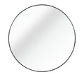 Black 39 Inch Metal Round Bathroom Mirror