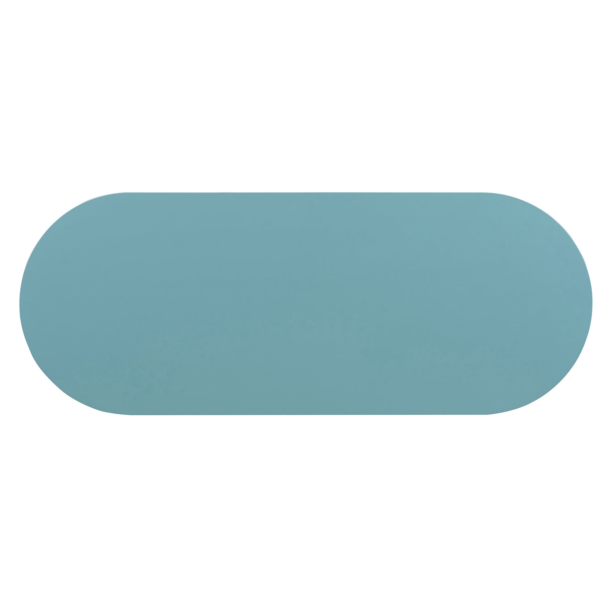 TREXM Elegant Retro Console Table with Curved Design and Smooth Glaze for Entryways, Living Rooms and hallways (Turquoise Green)