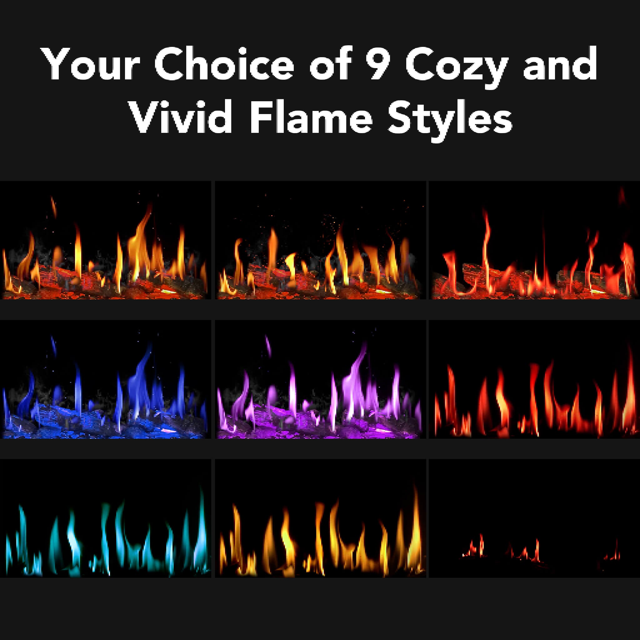 Dynasty Tempo 76" Virtual Linear Electric Fireplace [DY-FVX76] (SAK84710)