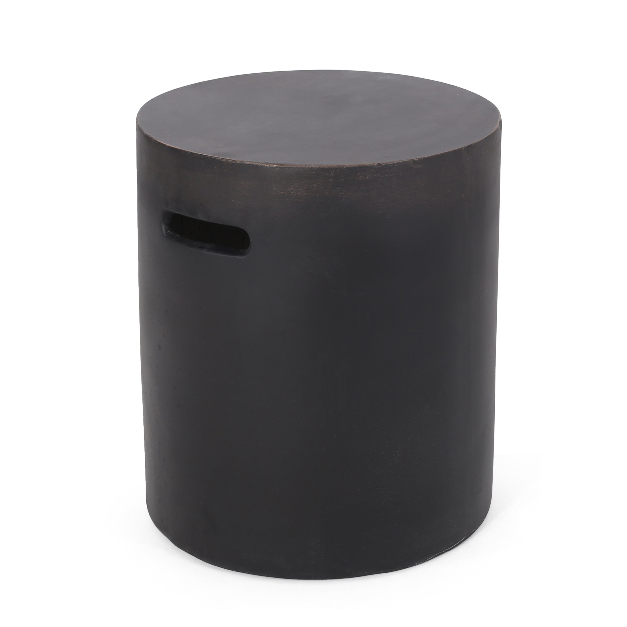 Outdoor End Table with Cutout Handle, Copper