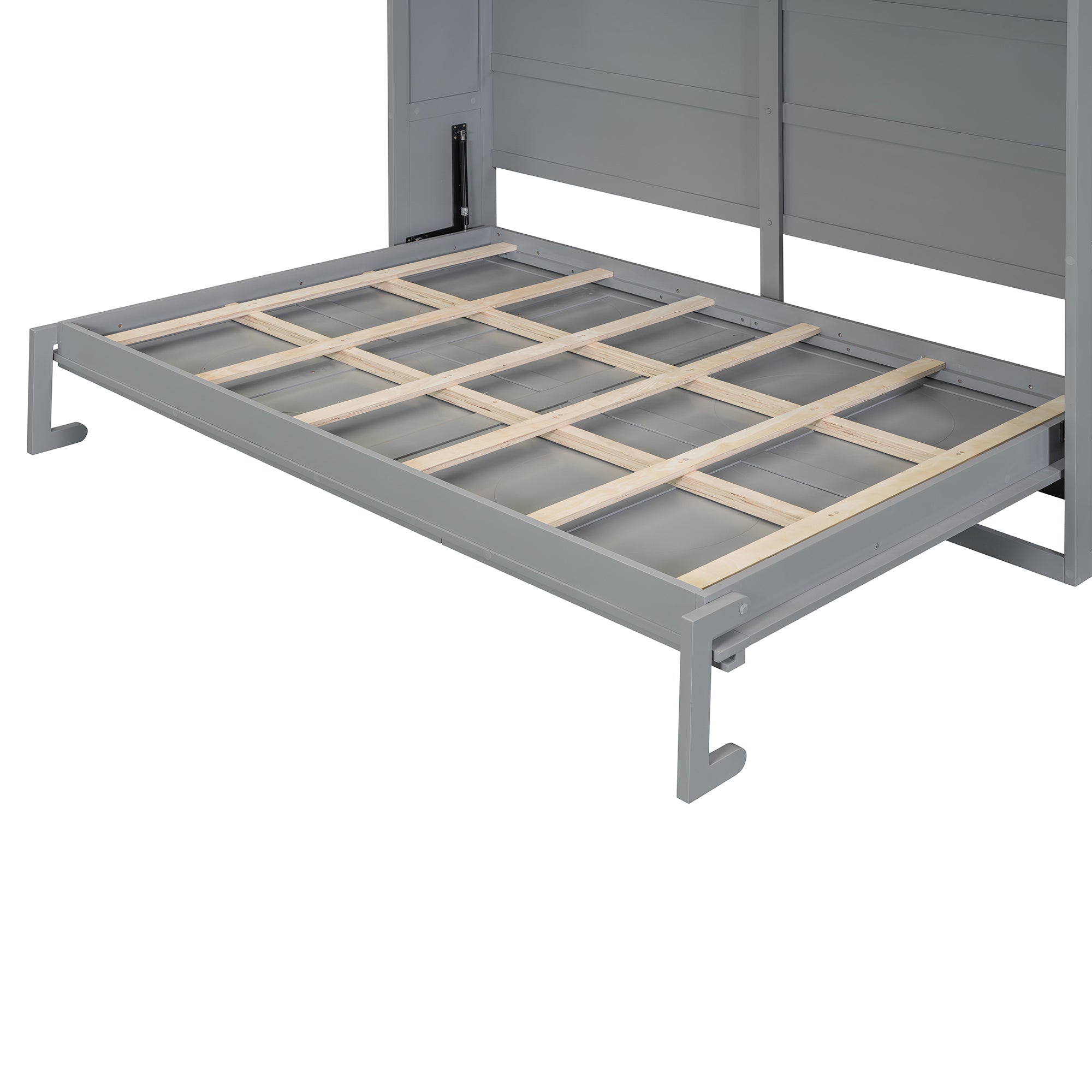 Full Size Murphy Bed Wall Bed,Gray