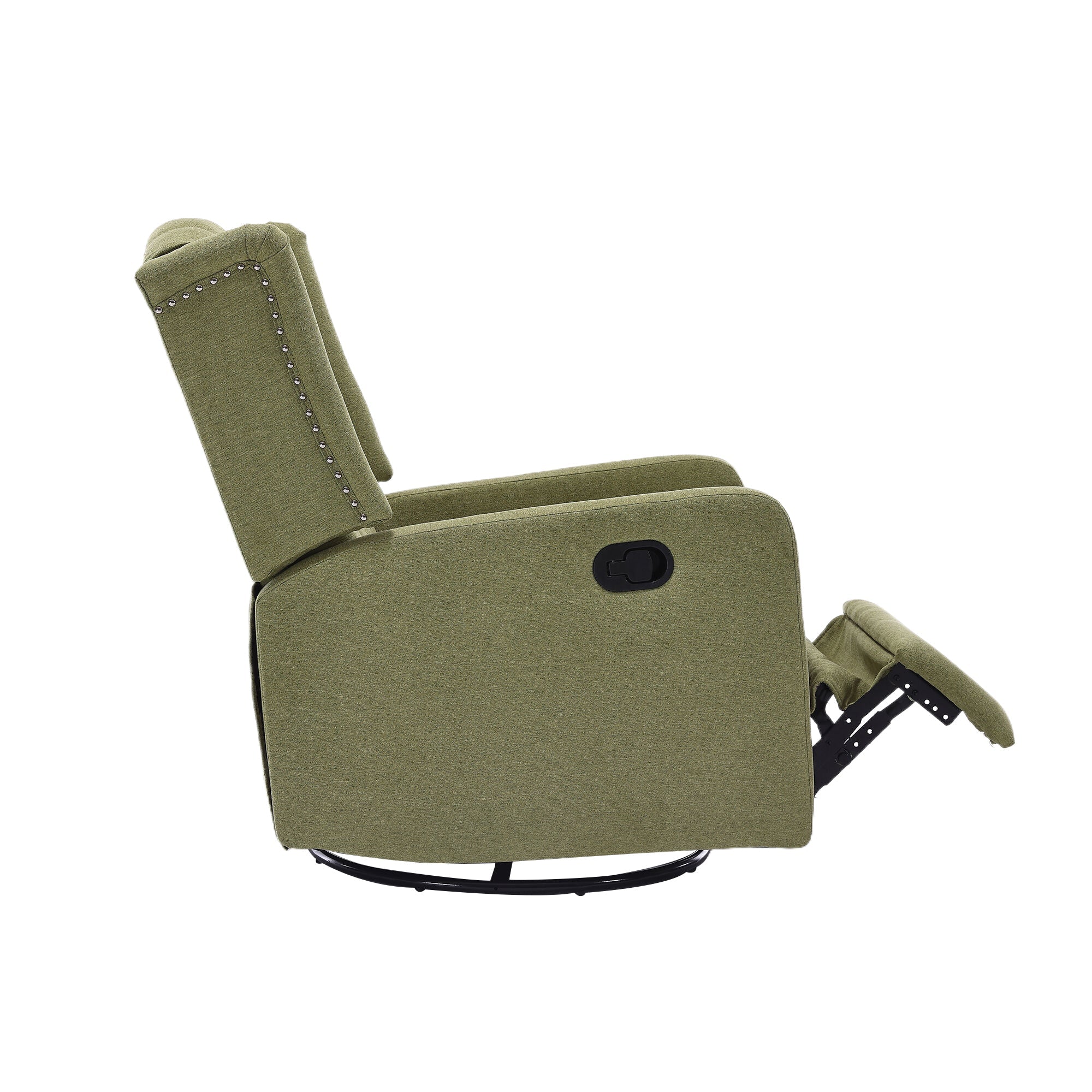 COOLMORE Rocking Recliner Chair,360 Degree Swivel Nursery Rocking Chair,Glider Chair,Modern Small Rocking Swivel Recliner Chair for Bedroom,Living Room Chair Home Theater Seat (Ovive Green)