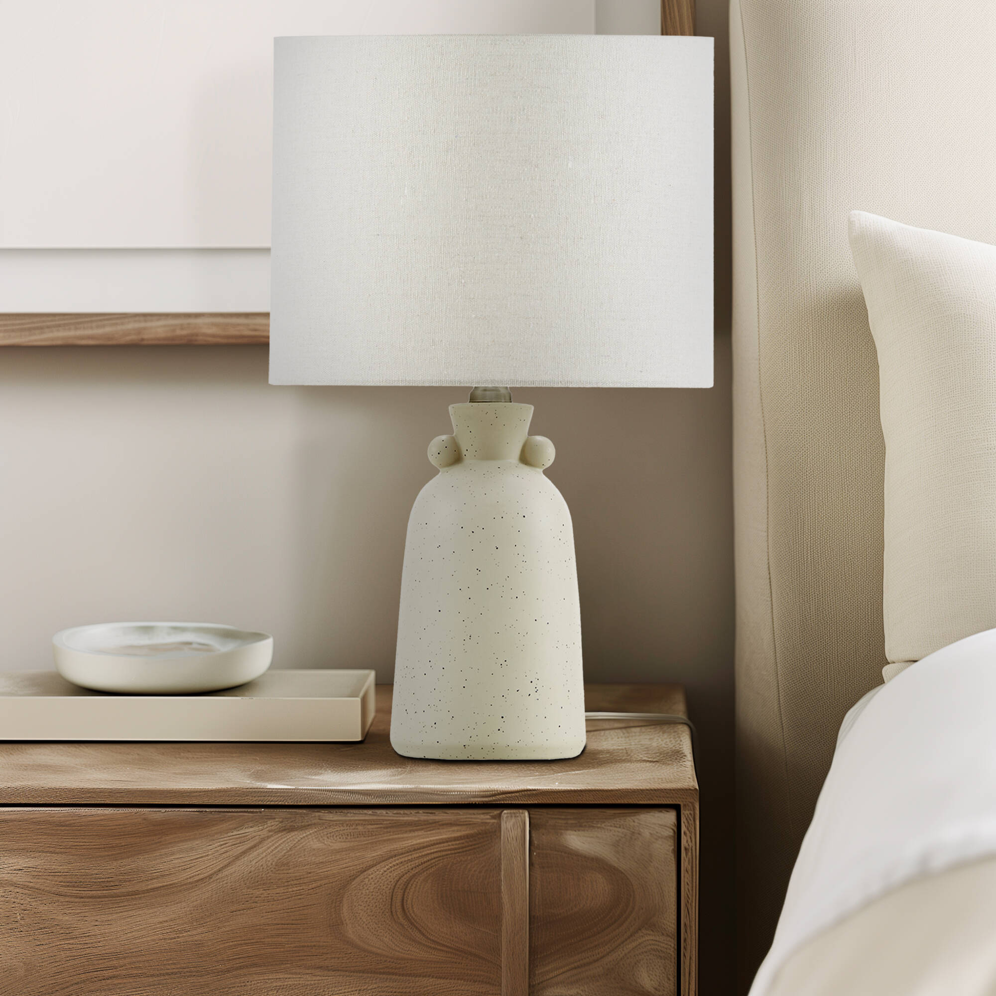 16' Ceramic Table Lamp Cream See below