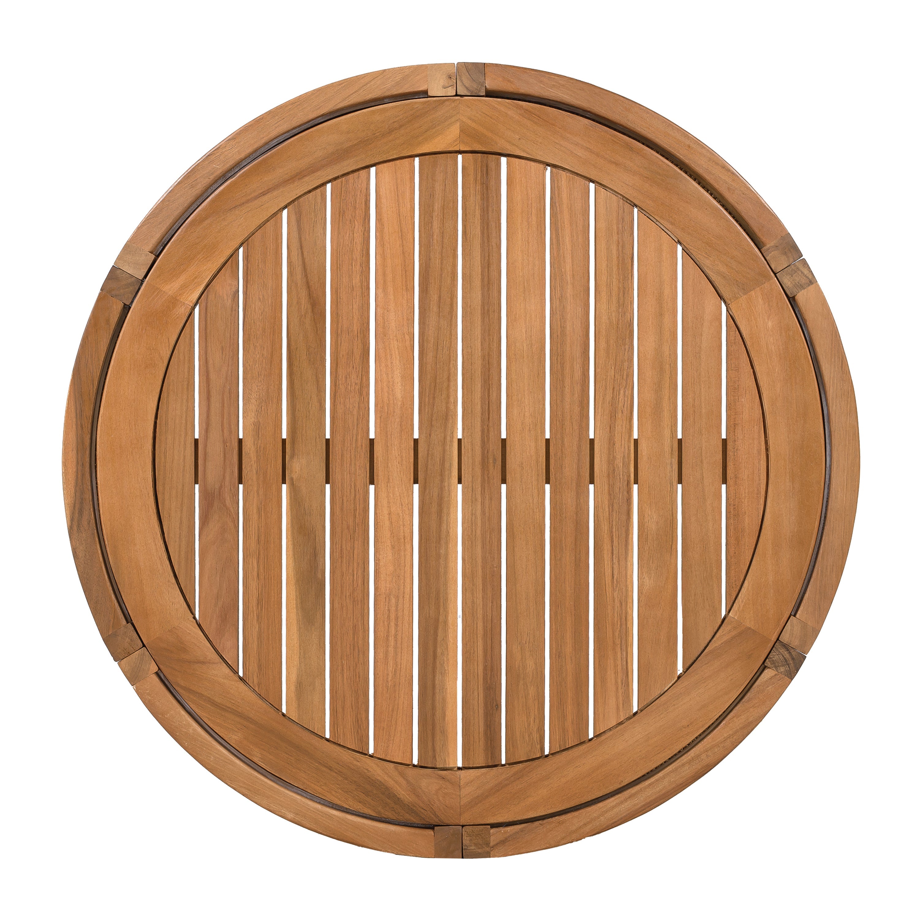 27.95' Acacia Wood Outdoor Coffee Table - Handwoven Rope Accent Boho Patio Table with All-Weather Durability