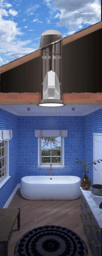 VELUX Low Profile Rigid Sun Tunnel® Skylight, Acrylic Dome, Solar Night Light