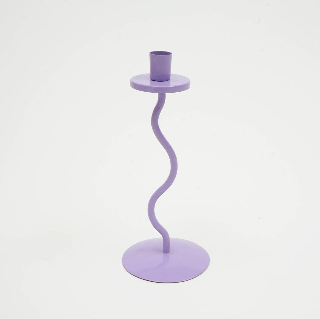 Home Décor Groovy Glow Lilac Candle Holder - Stylish 4x10 Inch Decorative Candle Holder for Living Room & Home Accents