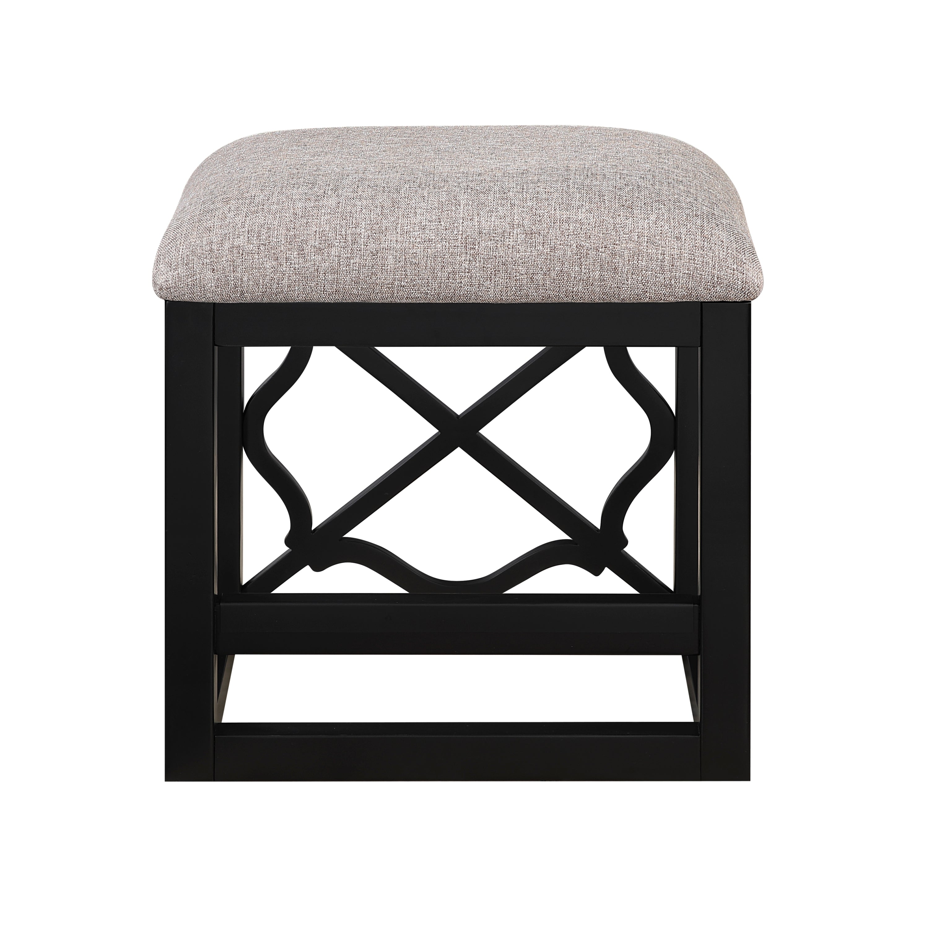 Desks and Stool Set 3pc Black Finish Rolling Desk with Casters, 2 Charging ports Home Office Furniture