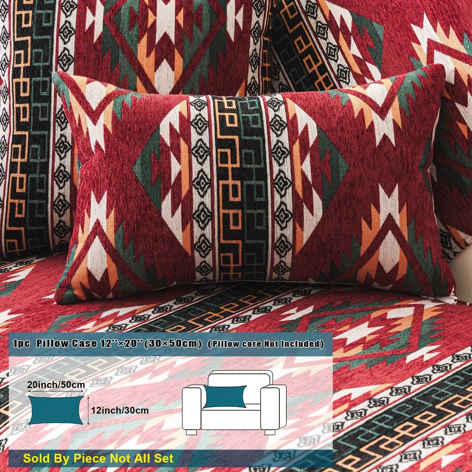 Boho Couch Cover - Chic Snow Chenille Sofa Slipcover