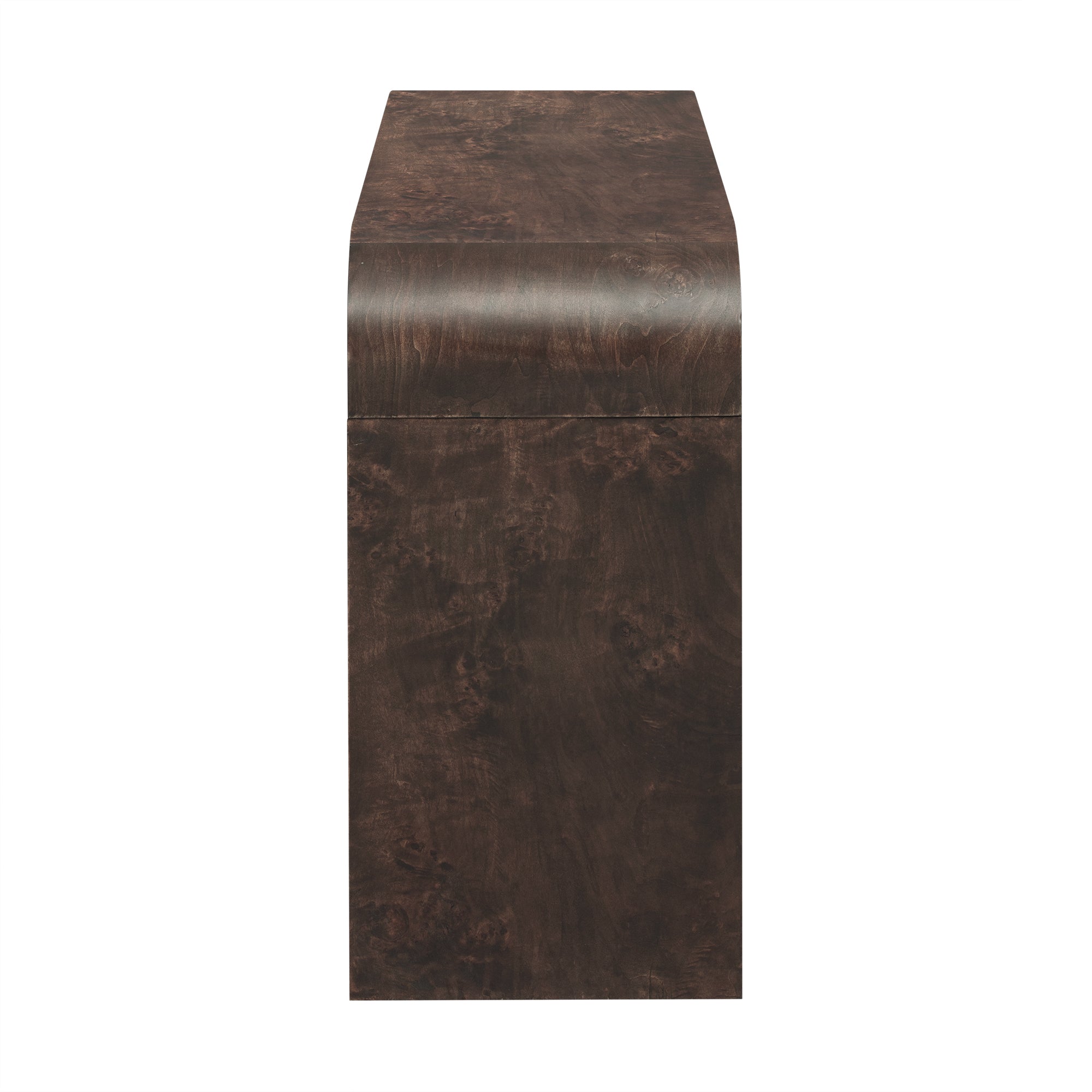 U_STYLE 60''Wooden Entryway Table with Burl Veneer, Console Table with 2 Large Drawers and Metal Handles,Multi-Functional Sofa Table with 2 Sturdy Legs,Suitable for Living Room, Foyer,Hallway, Office