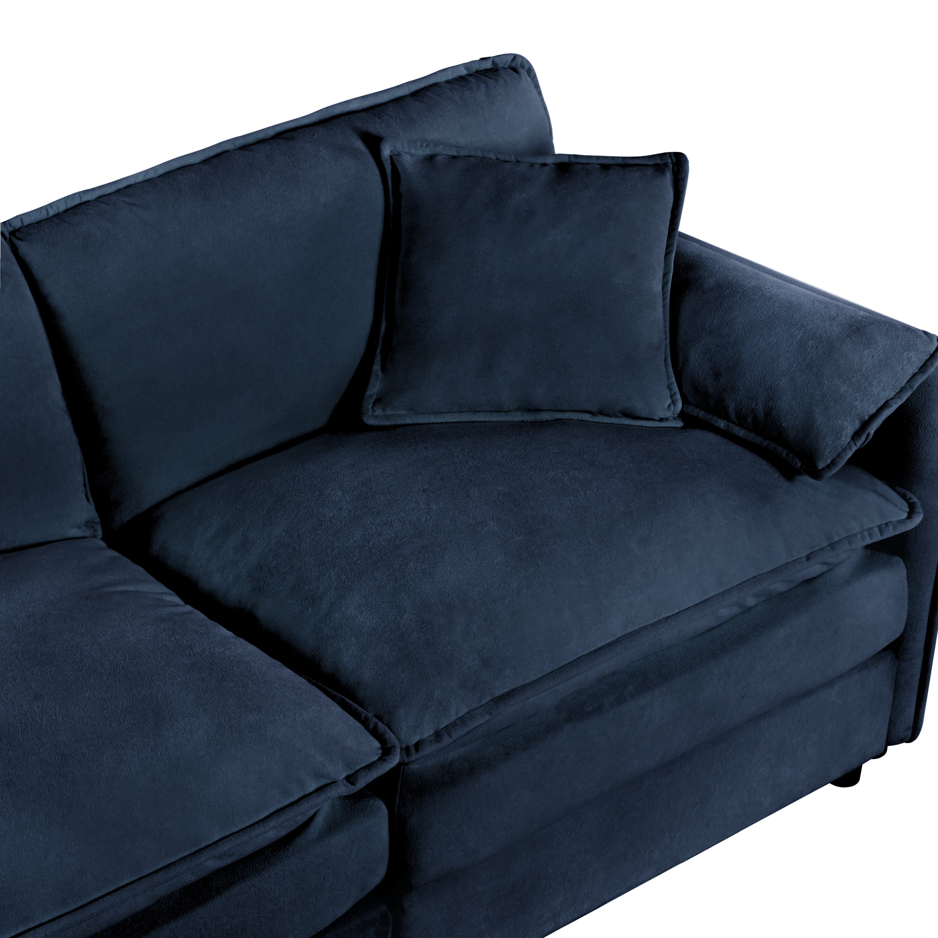 Oversized Chenille Loveseat Sofa, Oversized 2-Seater Small Cloud Couch, Modern Comfy Deep Seat Love Seat for Living Room Bedroom Office Apartment,DIY Combination,Blue