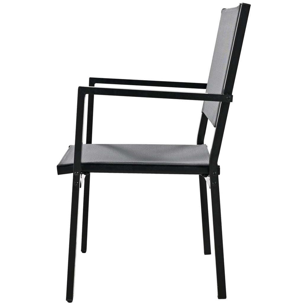 U-Style High-quality Steel Outdoor Table and Chair Set, Suitable for Patio, Balcony, Backyard.