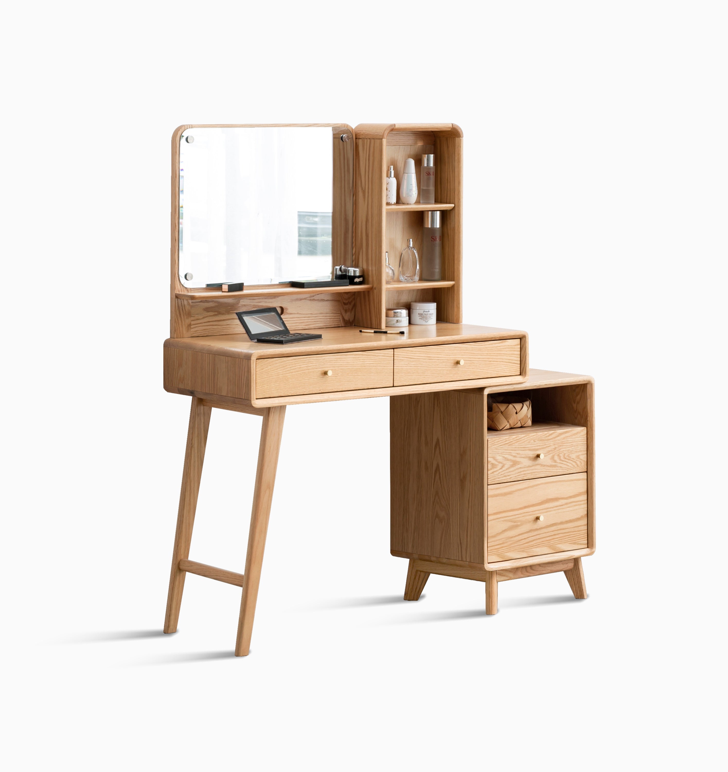 Dresser Table dresser 100% solid oak table table desk top table dresser compact dresser accessories storage width 90cm storage drawer natural wood natural
