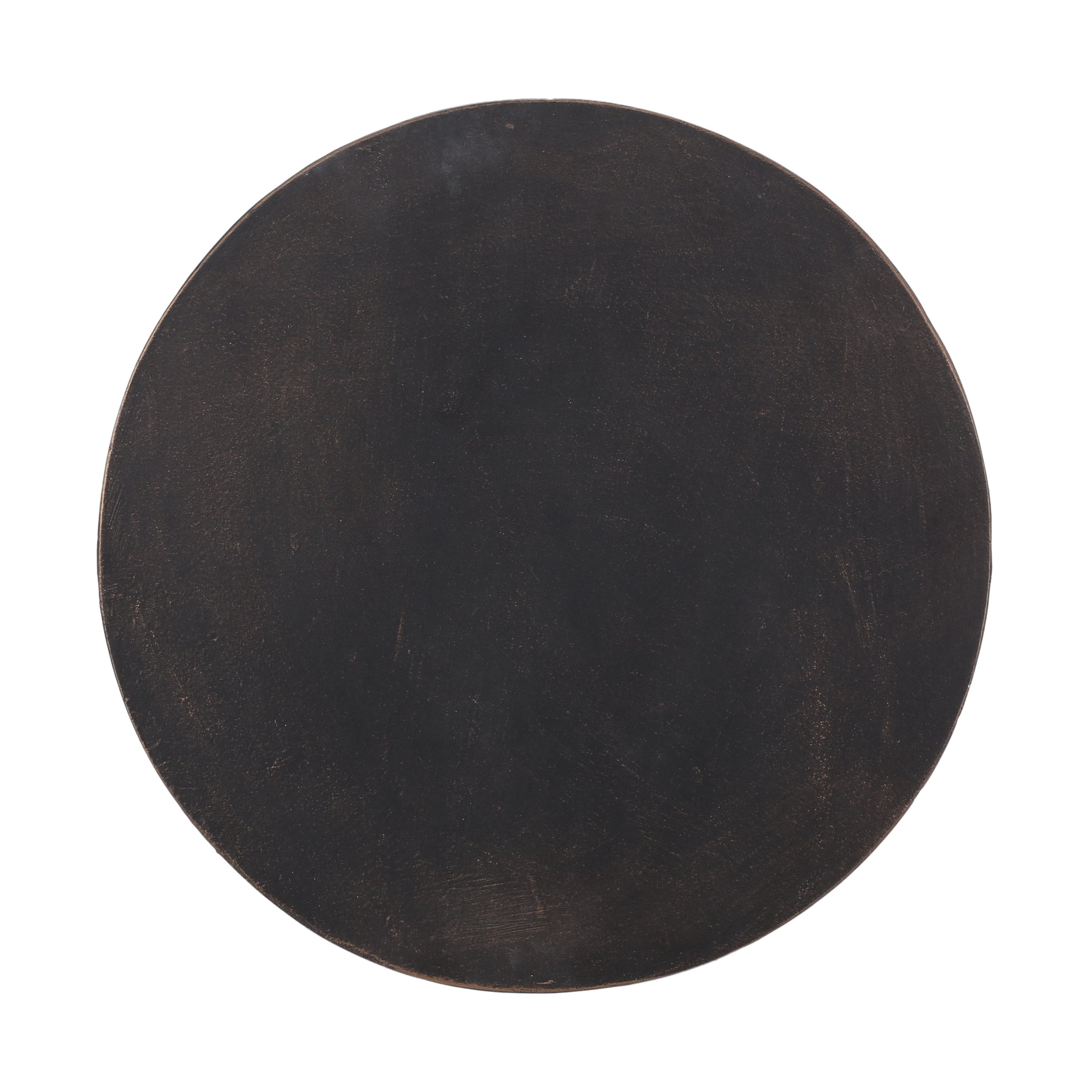 Outdoor End Table with Cutout Handle, Copper