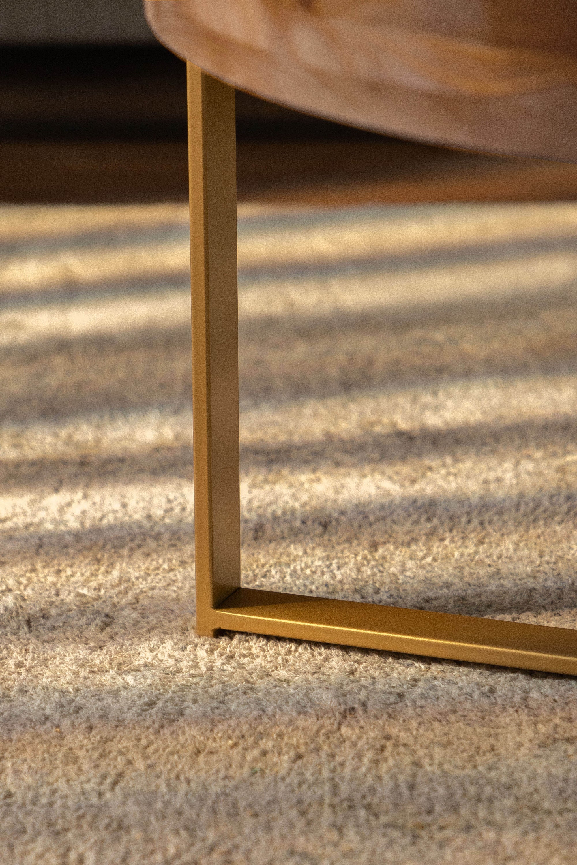33.86"Modern Retro Splicing Round Coffee Table,Fir Wood Table Top with Gold Cross Legs Base(Same SKU:W757126236)