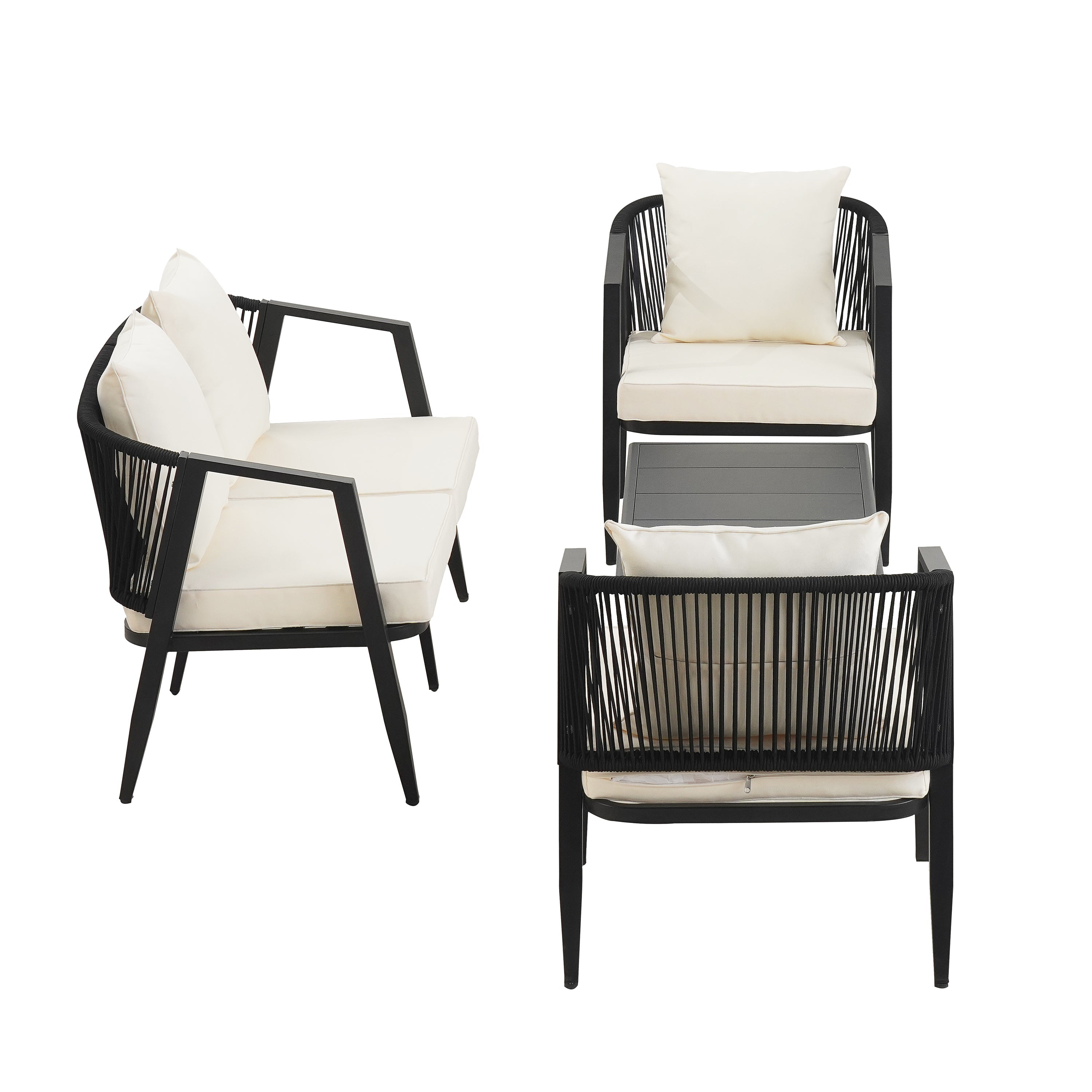 U_STYLE Durable and Comfortable Outdoor Seating Set,Suitable for Patios, Lawns, and Poolsides