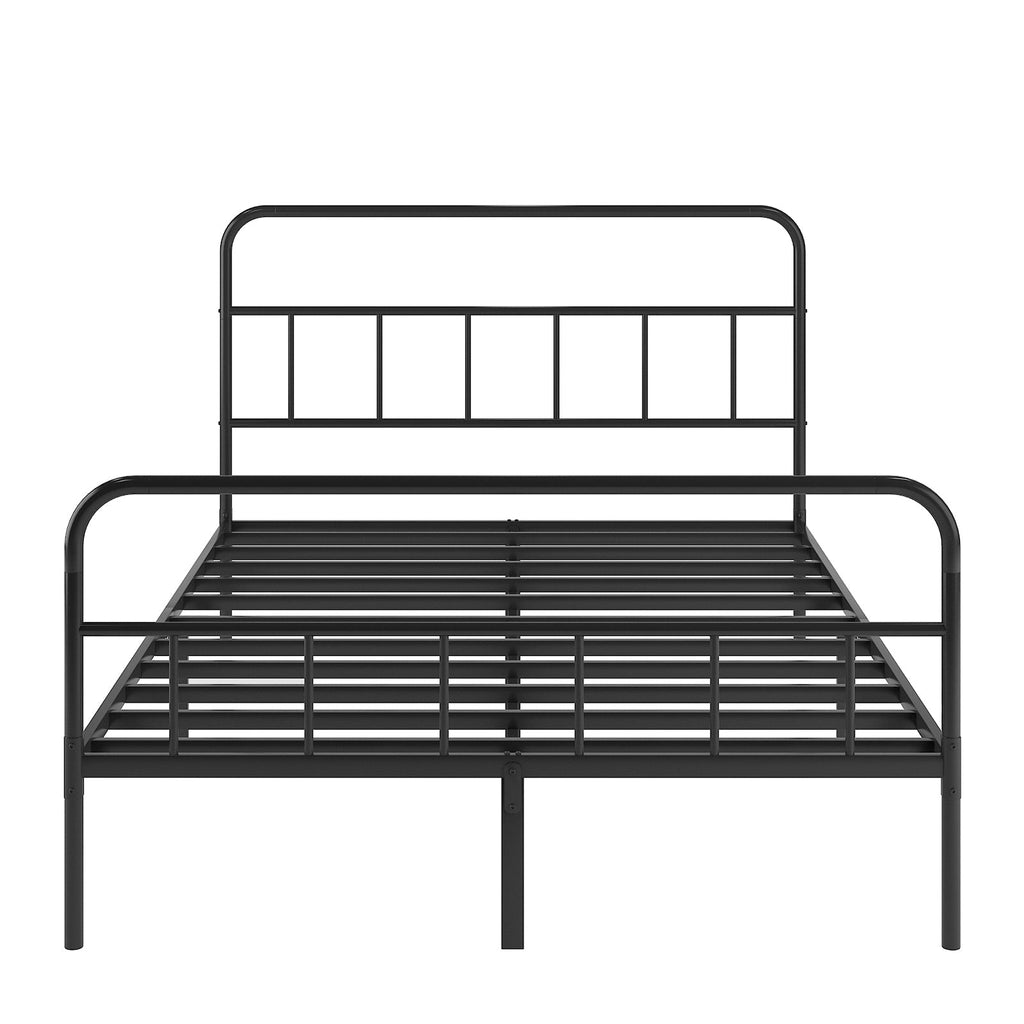 Metal Platform Bed frame with Headboard, Sturdy Metal Frame, No Box Spring Needed(Queen)