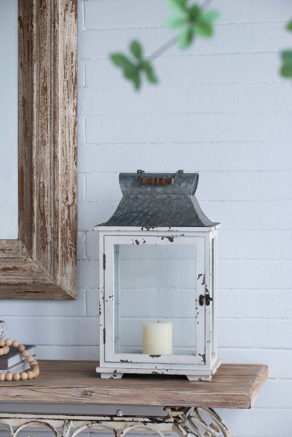 Wooden Candle Lantern Decorative, Hurricane Lantern Holder Decor for Indoor Outdoor, Home Garden Wedding