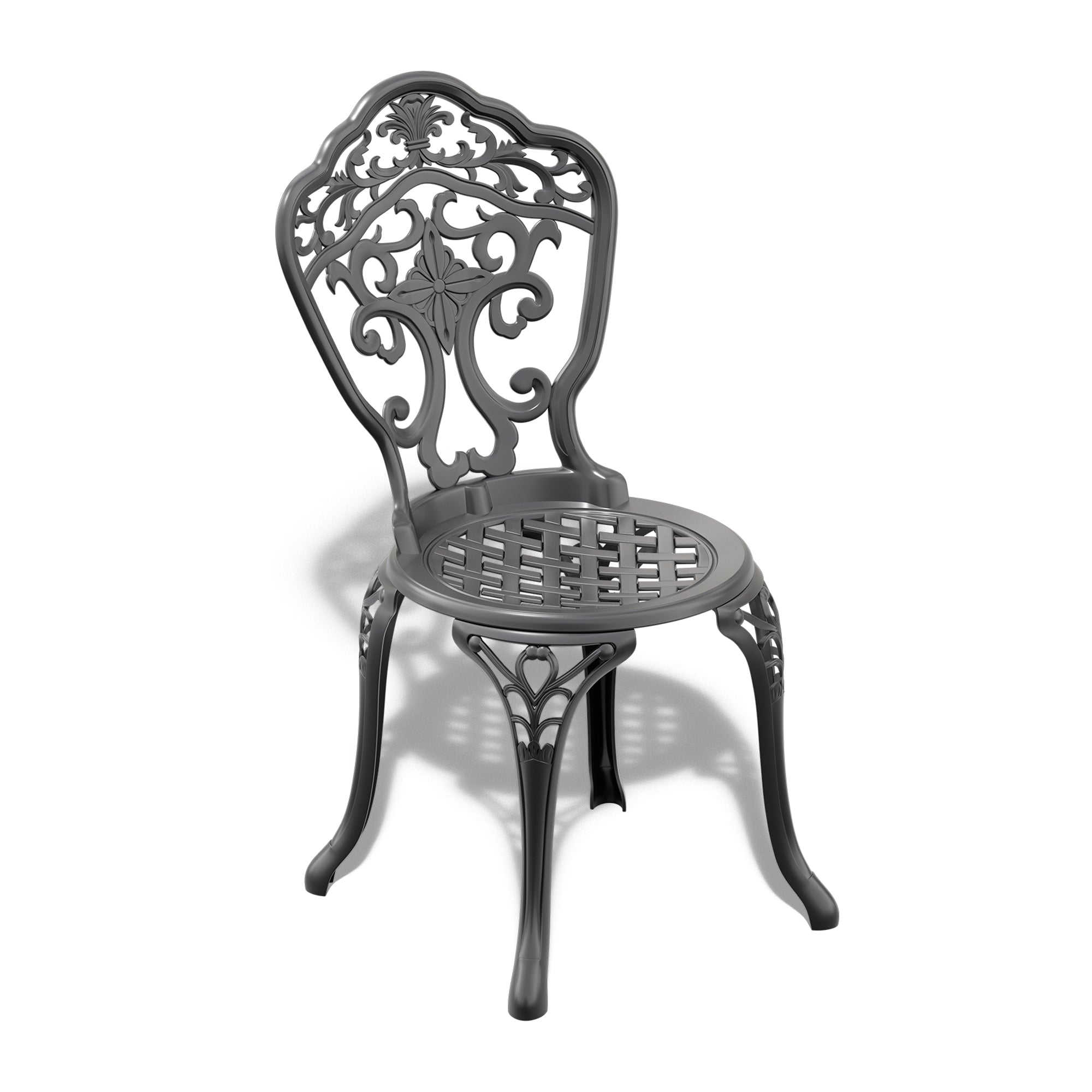 7-Piece Set Of All-Weather Cast Aluminum Dining Furniture Set With Black Frame