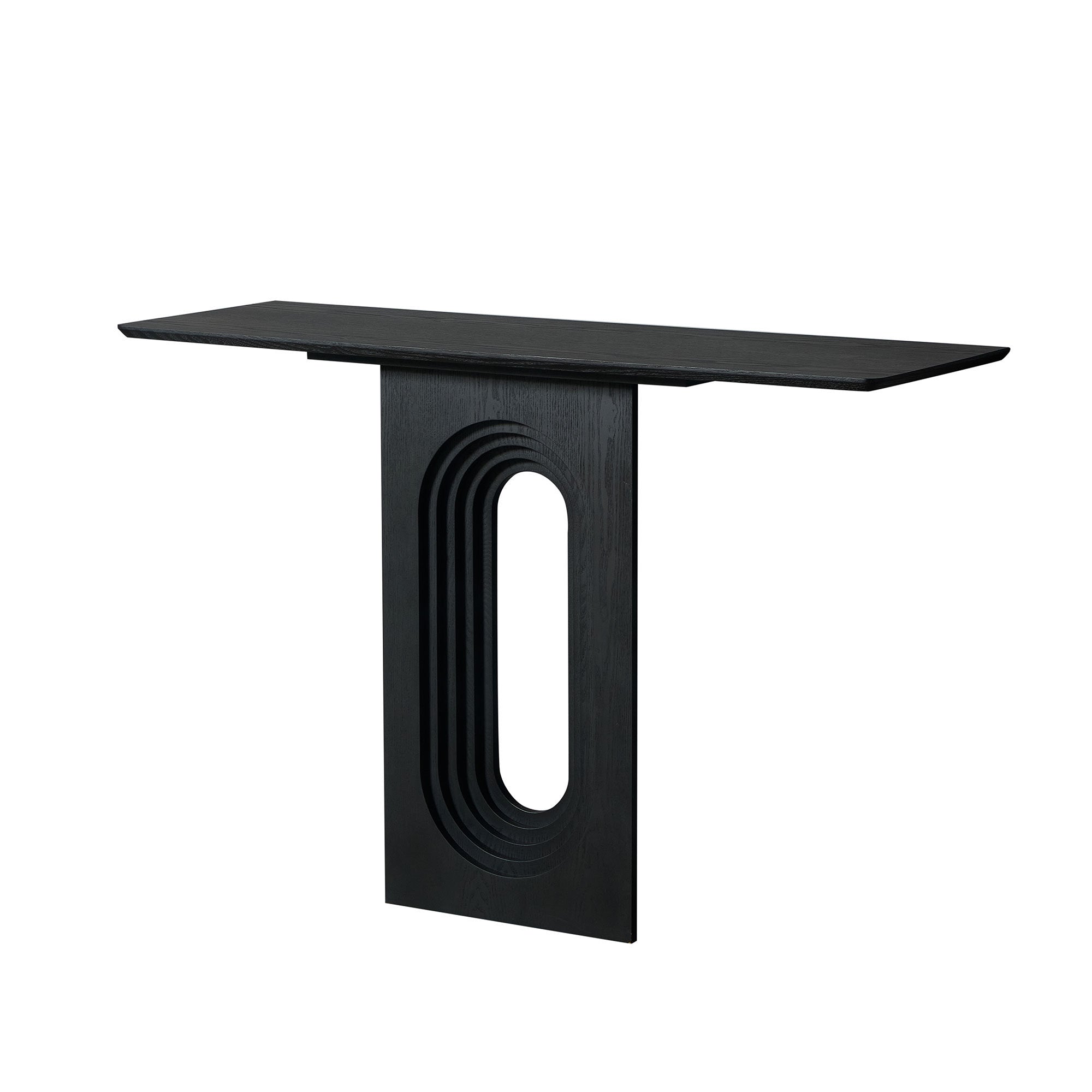 47.24 Inch Entryway Table for Living Room,Narrow Console Table with Unique Loopback Design, Modern Design MDF Sofa Table Entrance Table for Hallway, Entrance,Apartment ,Black
