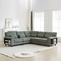 102.75*102.75' L-Shaped Modular Sectional Sofa, Modern Corduroy Sectional Sofa, Arm with Storage With Cup Holder 5-Seat Convertible Sectional Sofa for Living Room, Bedroom, Lounge and Projection Room