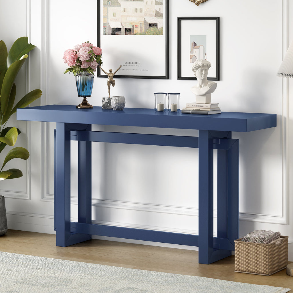 U_STYLE Contemporary Console Table with Wood Top, Extra Long Entryway Table for Entryway, Hallway, Living Room, Foyer, Corridor