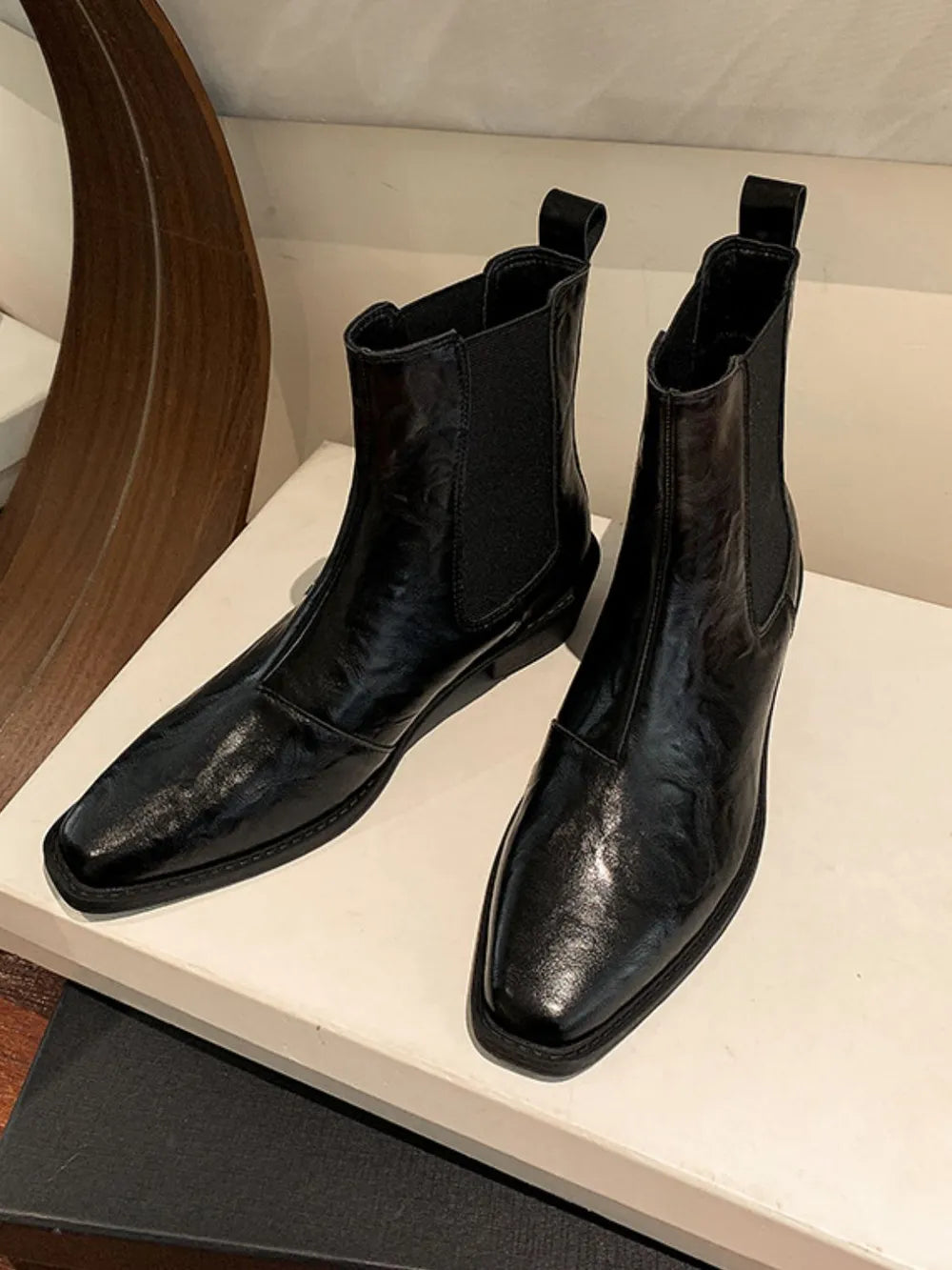 Square Toe Platform Boots