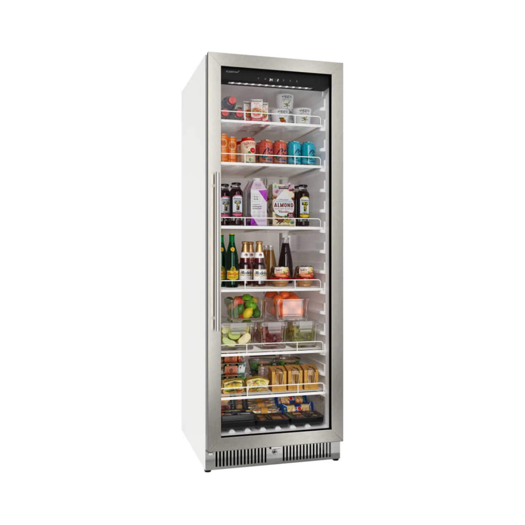 Edgestar 13.7 Cubic Feet Commercial Beverage Merchandiser With Temperature Alarm And Reversible Door, 24" [VBM131SS] (SAK62395)