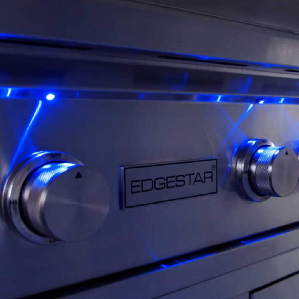 Edgestar 89K BTU 42" Wide Natural Gas Freestanding Grill Cart With Rotisserie And Lighted Knobs (SAK56935)