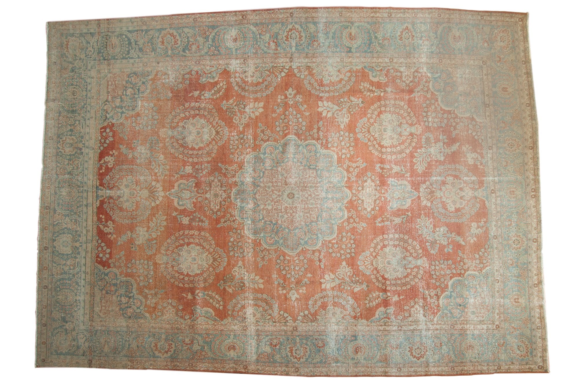 RESERVED 9.5x13.5 Vintage Distressed Mahal Carpet