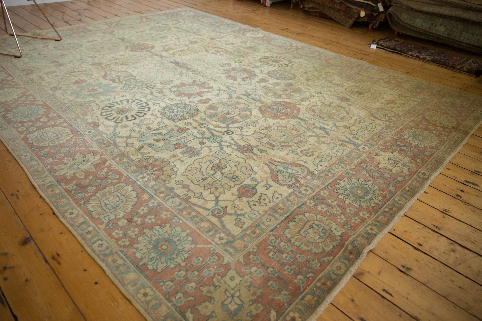8.5x11.5 Vintage Distressed Tabriz Carpet