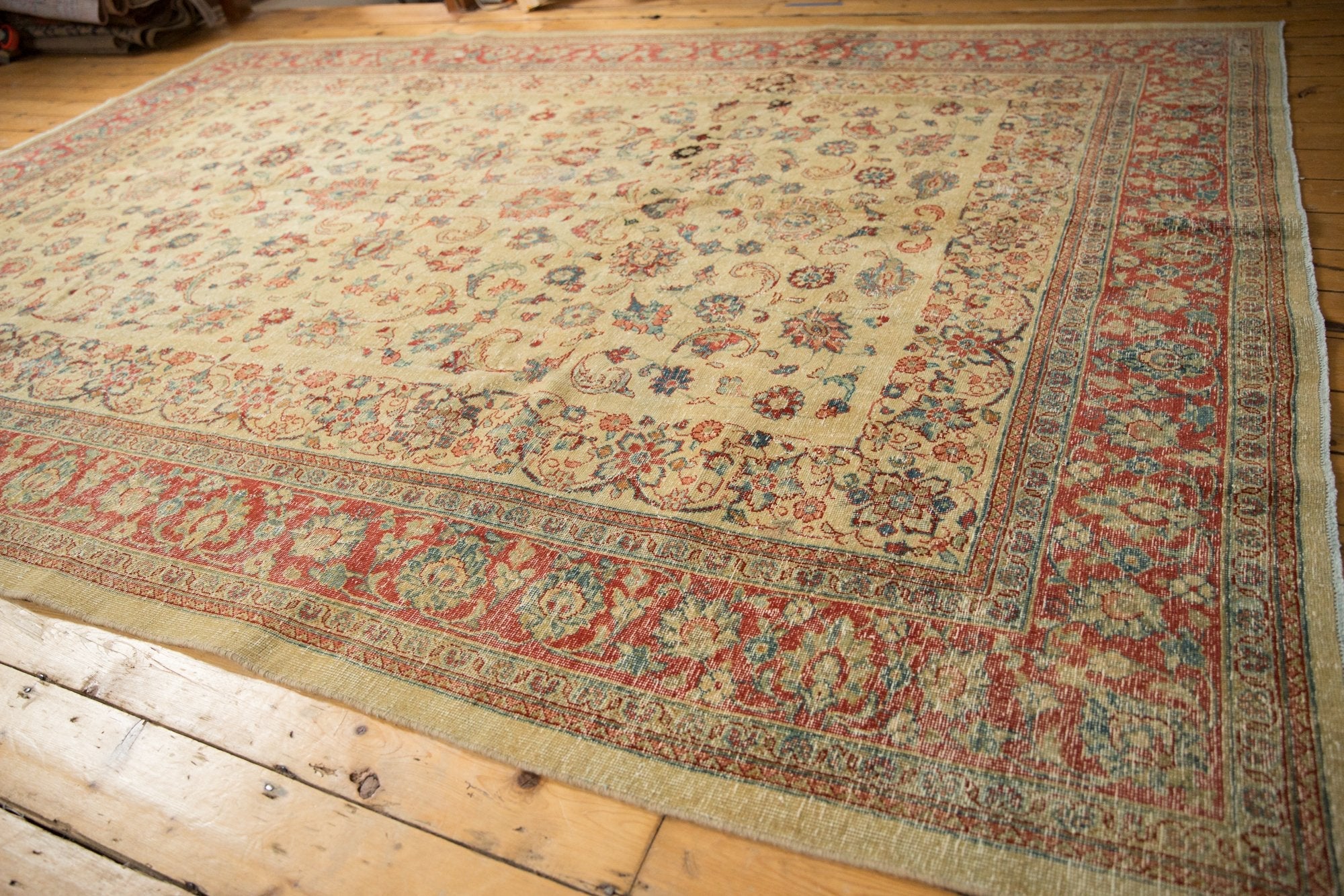 8.5x12 Vintage Distressed Tabriz Carpet