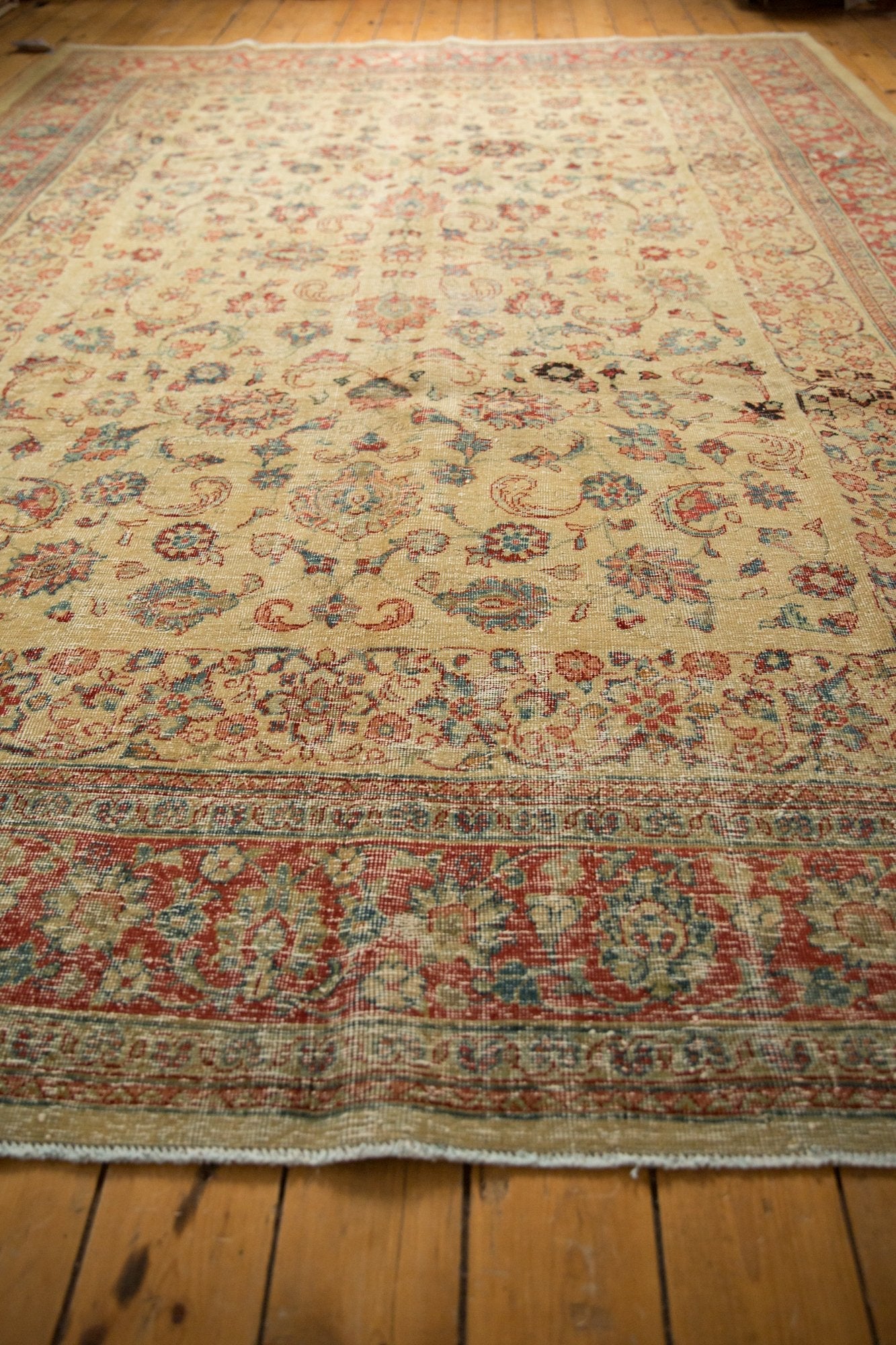 8.5x12 Vintage Distressed Tabriz Carpet