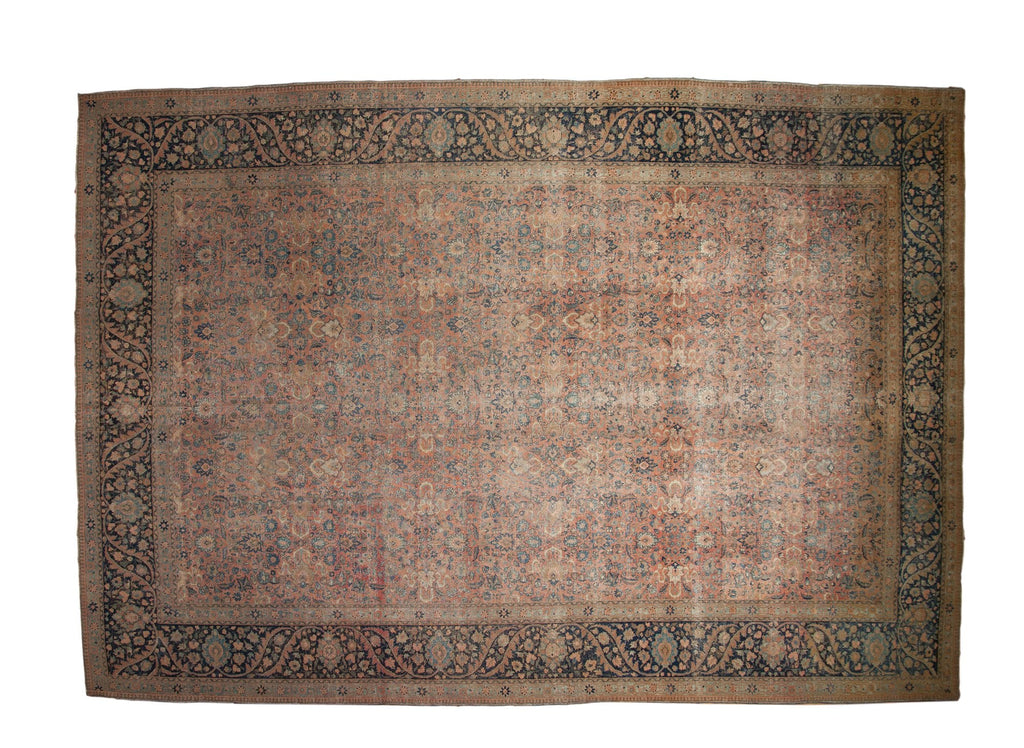 13x18 Vintage Distressed Farahan Sarouk Carpet