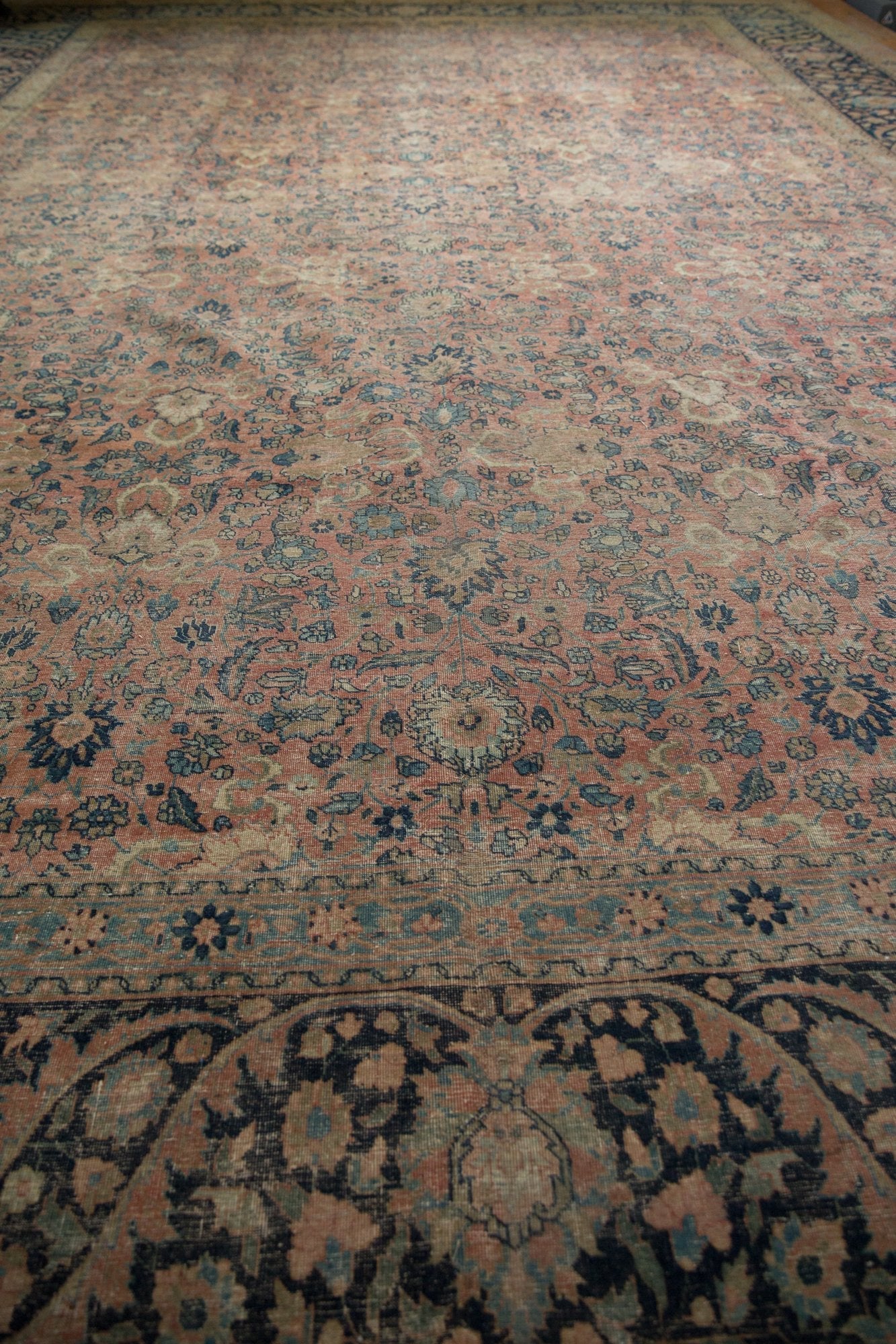 13x18 Vintage Distressed Farahan Sarouk Carpet