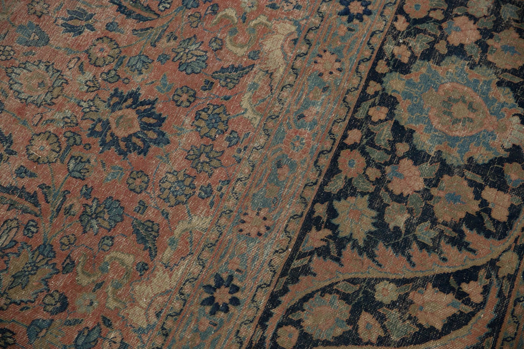 13x18 Vintage Distressed Farahan Sarouk Carpet