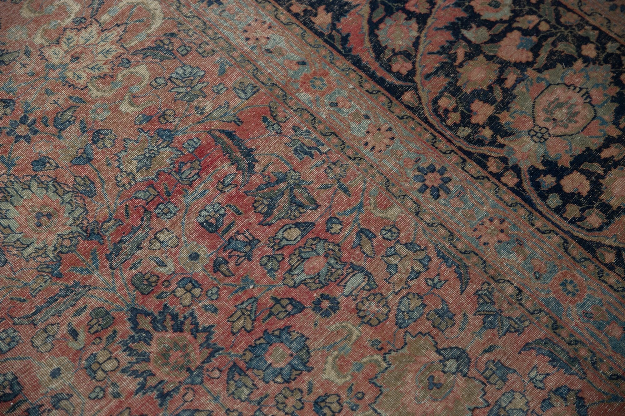 13x18 Vintage Distressed Farahan Sarouk Carpet