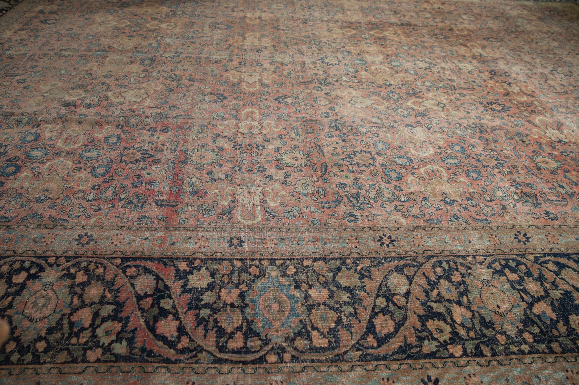13x18 Vintage Distressed Farahan Sarouk Carpet