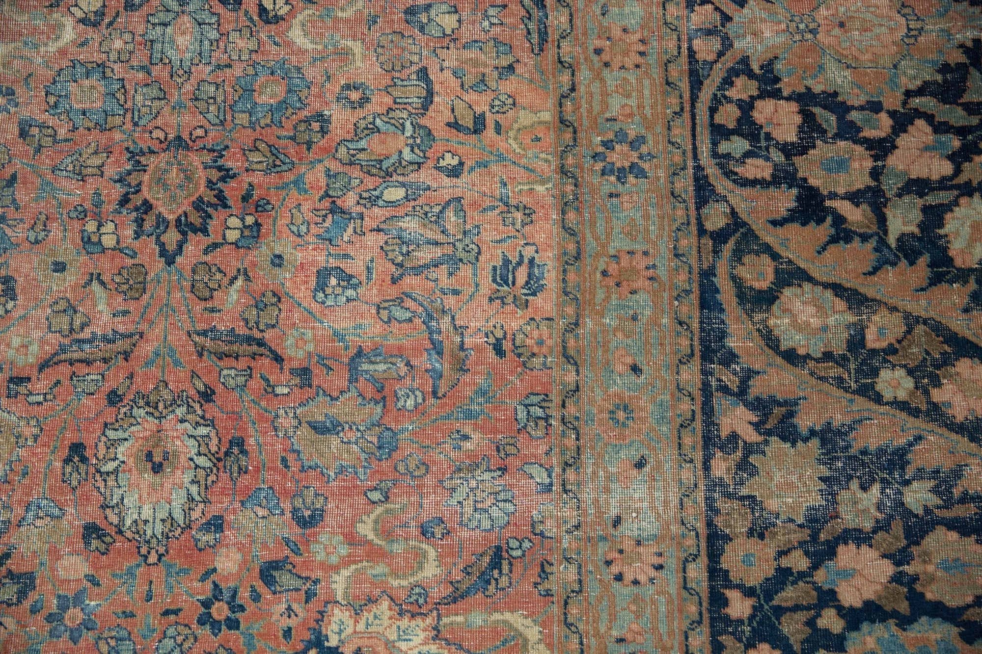 13x18 Vintage Distressed Farahan Sarouk Carpet