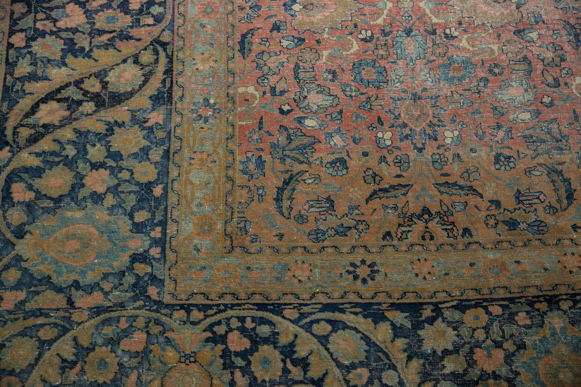 13x18 Vintage Distressed Farahan Sarouk Carpet