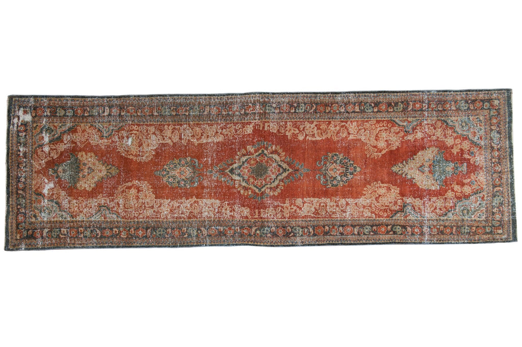 3.5x11.5 Vintage Distressed Mahal Rug Runner