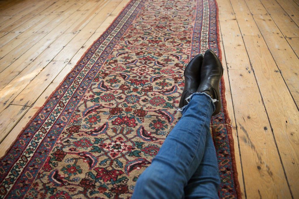 3x14.5 Antique Bijar Rug Runner