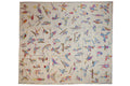 8.5x9.5 Mixed Weave Pakistani Pictorial Kilim Design Square Carpet