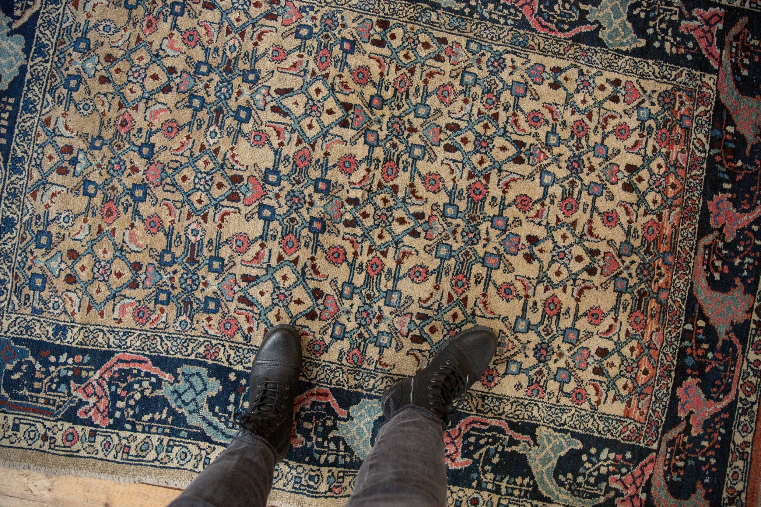4.5x6.5 Vintage Distressed Bijar Rug