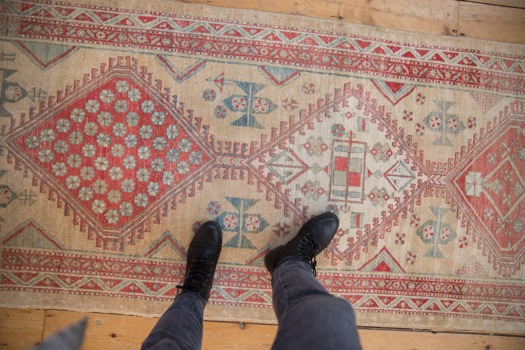 3x13.5 Vintage Distressed Serab Rug Runner