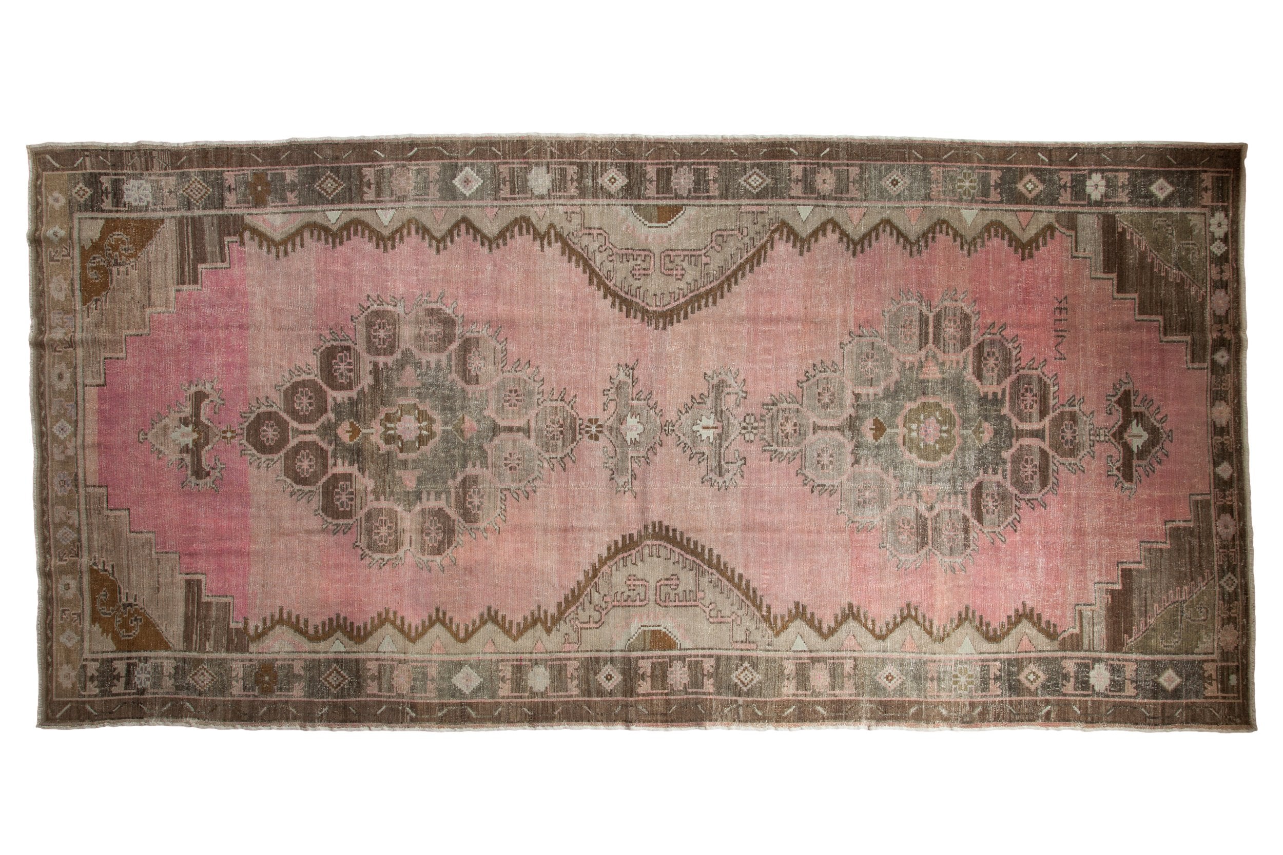 7.5x15.5 Vintage Distressed Kars Carpet Runner