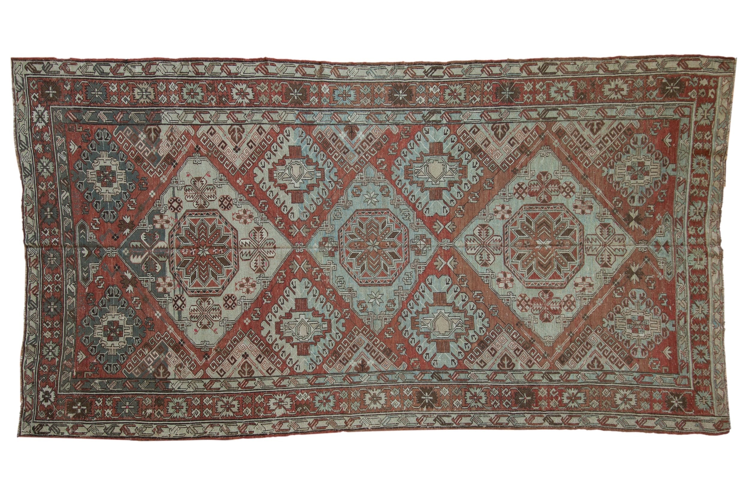 6.5x11.5 Vintage Distressed Soumac Design Carpet